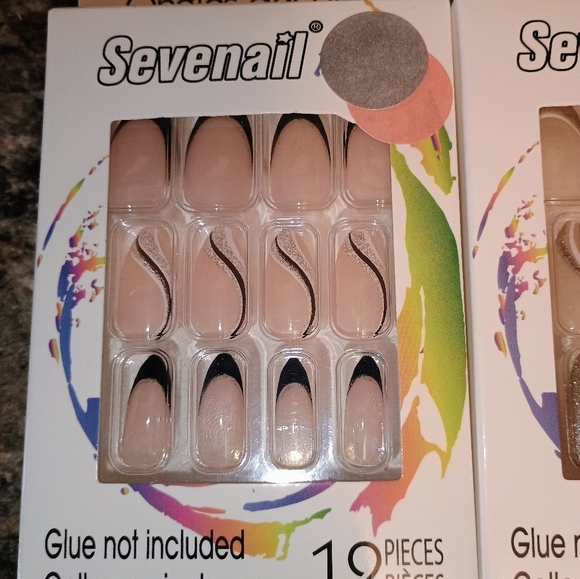 Sevenail Fashion Nails Set Three Sets With Glue Brand New - Picture 2 of 5